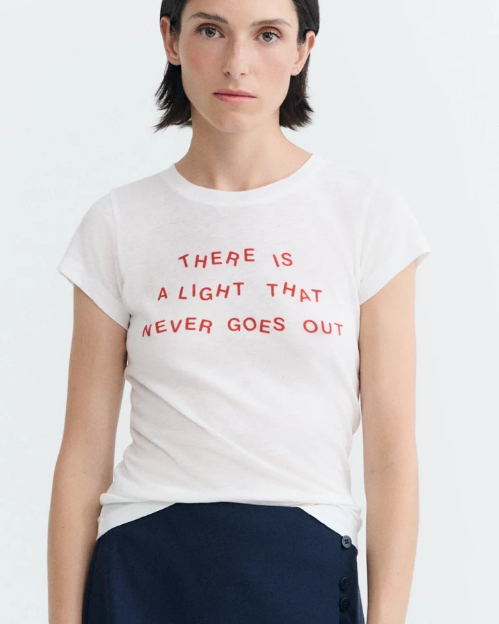 Thinking MU Damen vegan T-Shirt Mirna Schmal Geschnitten Weiß