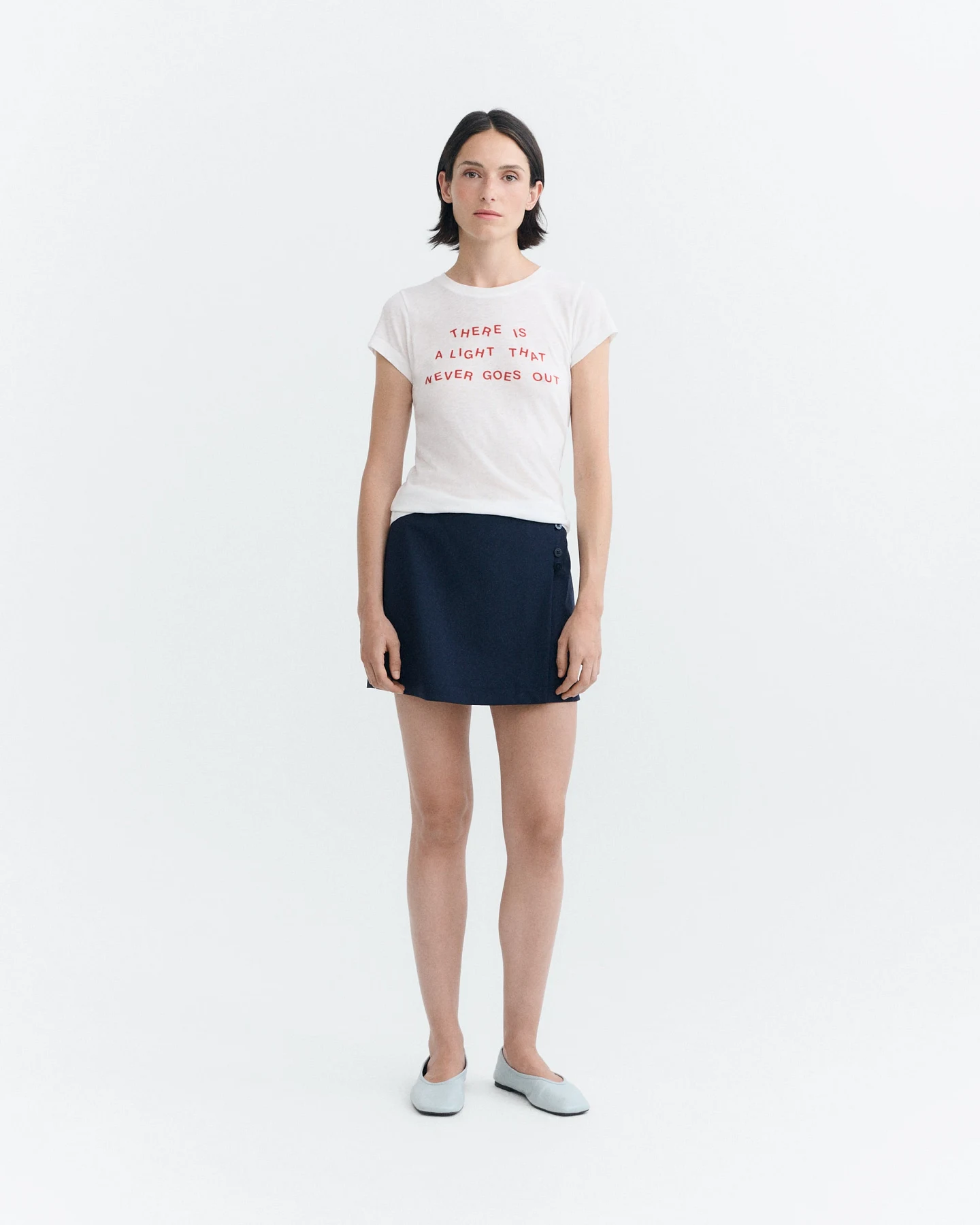 Thinking MU Damen vegan T-Shirt Mirna Schmal Geschnitten Weiß – Ansicht 2