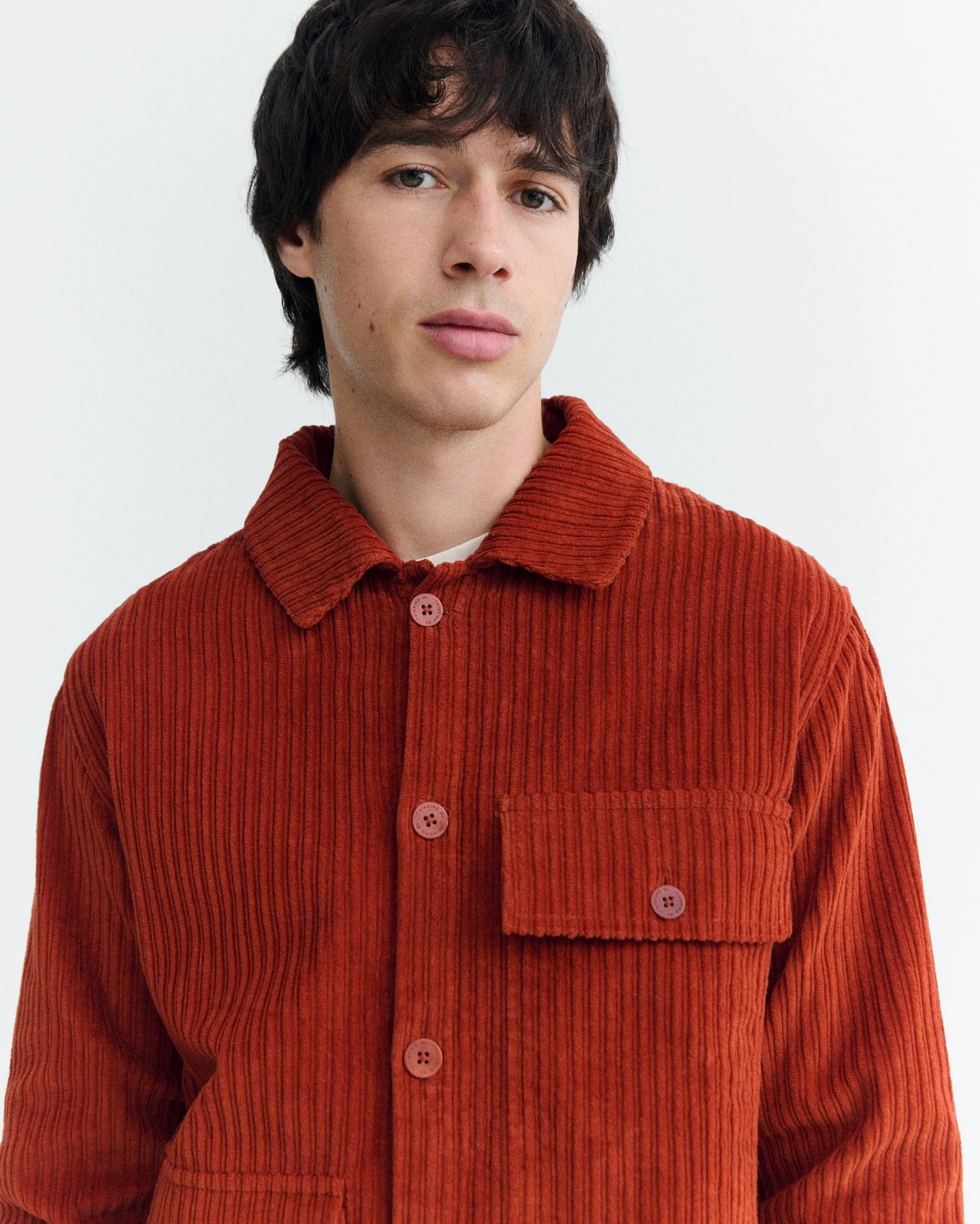 Thinking MU Herren vegan Jacke Gabin Leicht Orange – Ansicht 2