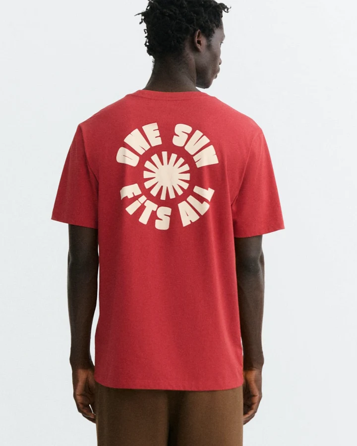 Thinking MU Herren vegan T-Shirt One Sun Zach Rot