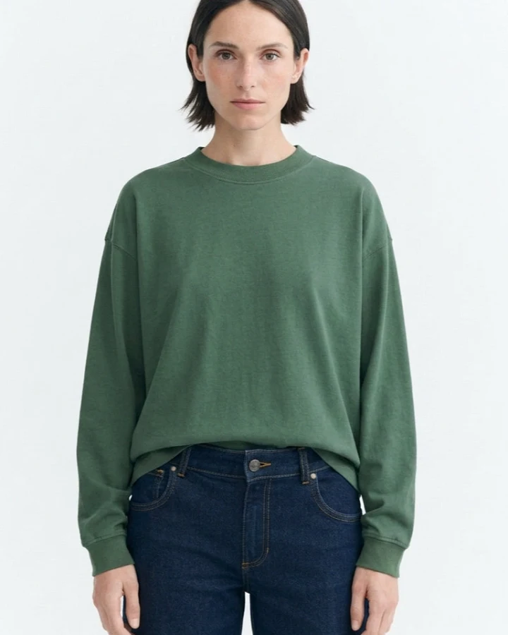 Thinking MU Damen vegan T-Shirt Freire Oversize Grün