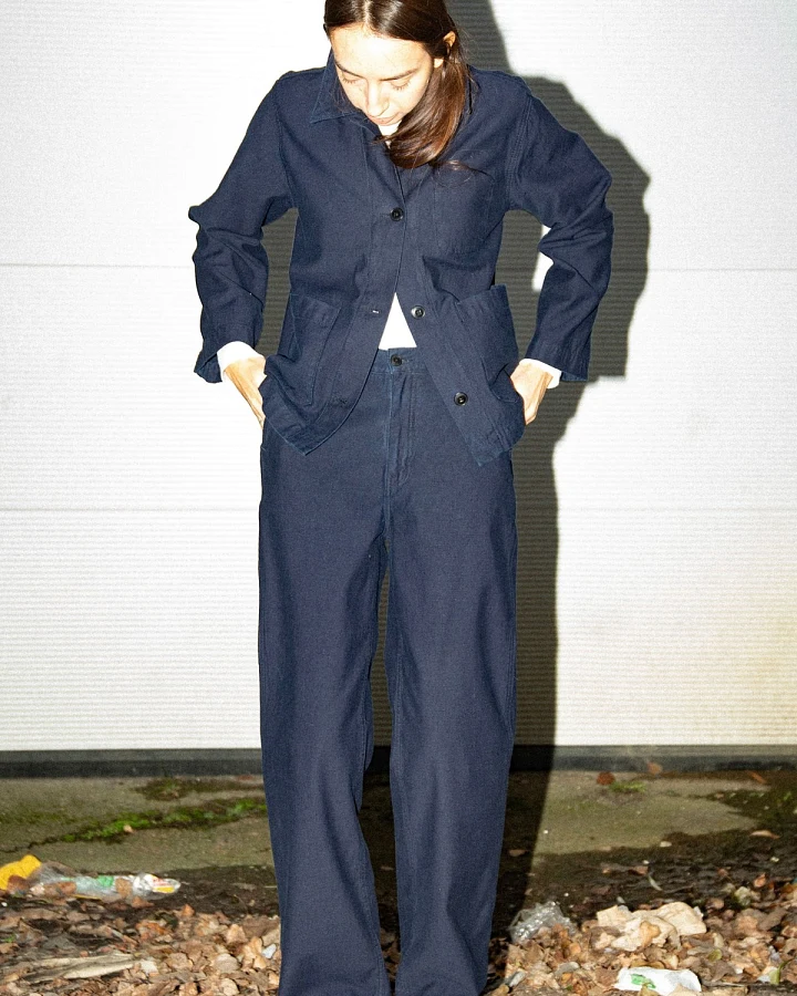 Hose Wendy Back Sateen Indigo Dunkelblau