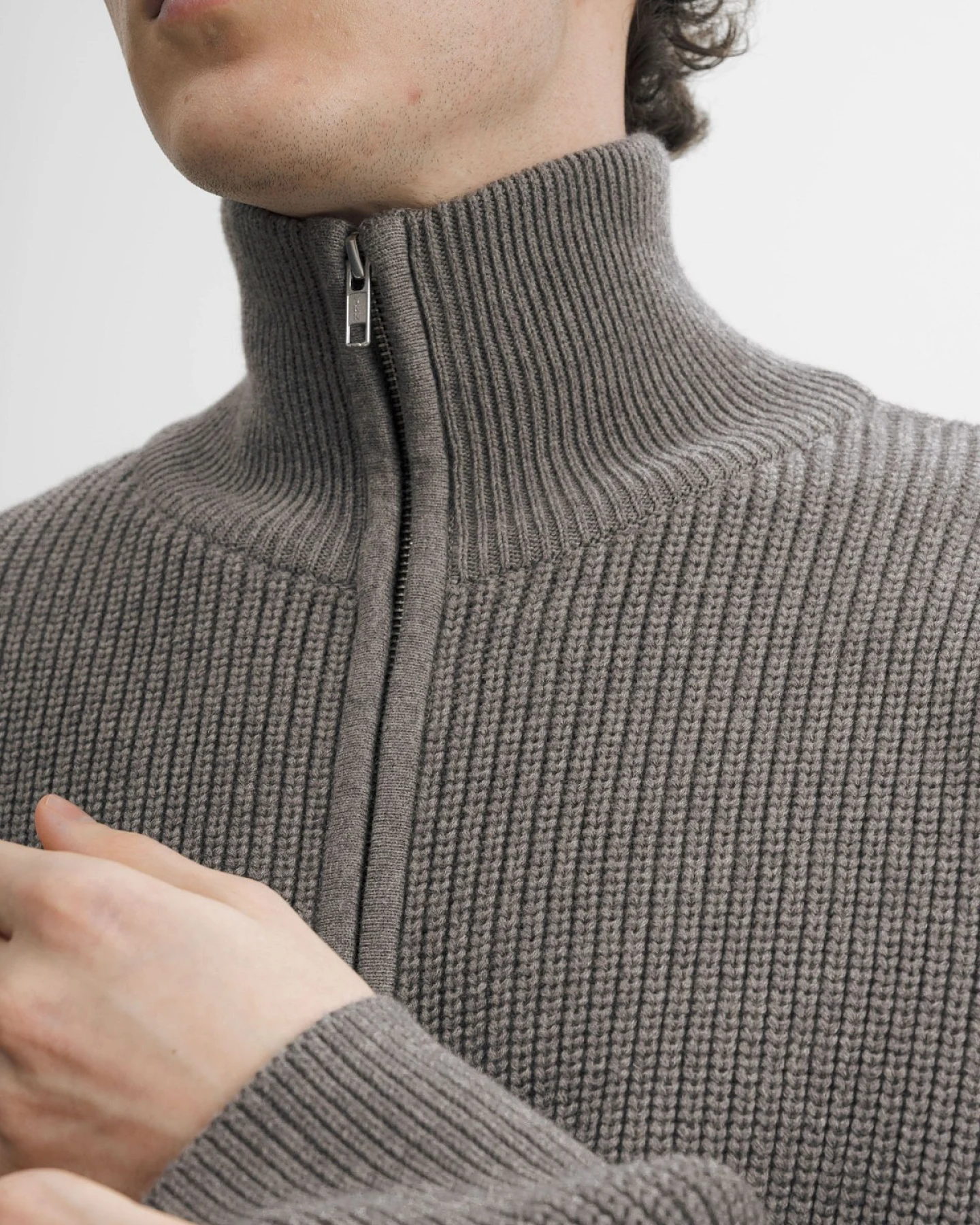 Strickjacke Taksh Braun – Ansicht 3