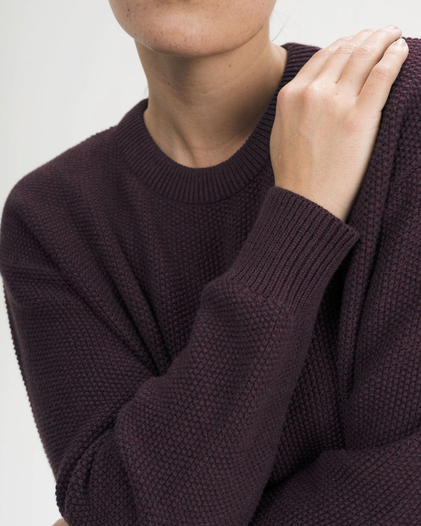 Strickpullover Suriya Weinrot – Ansicht 2