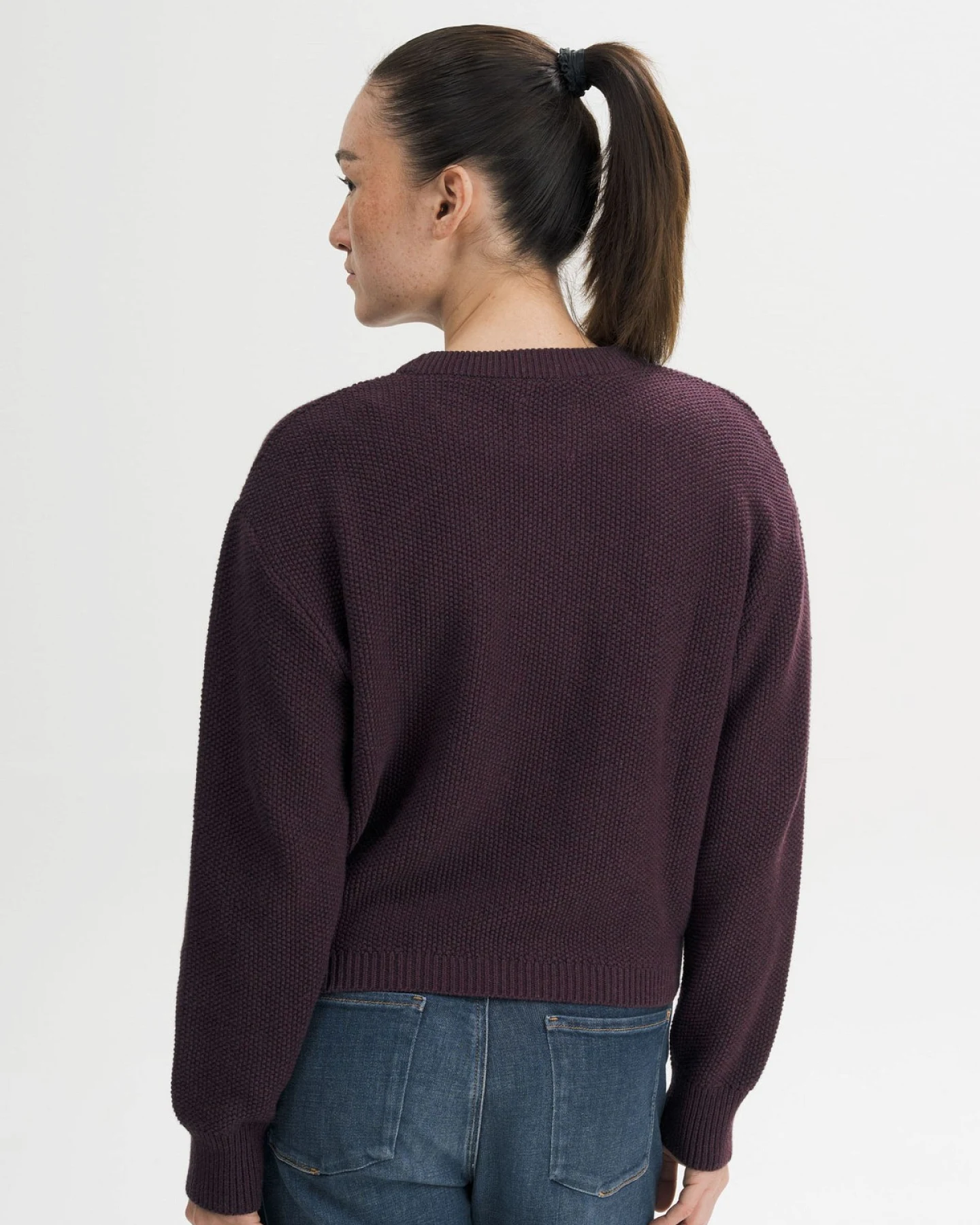 Strickpullover Suriya Weinrot – Ansicht 3