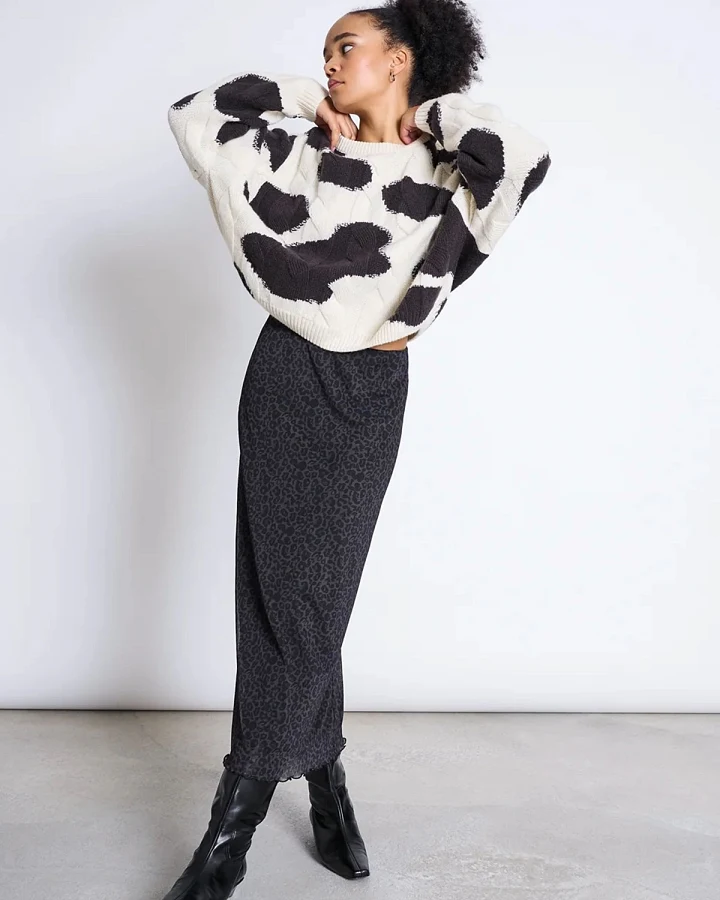 Rock Smuk Leo Print Braun