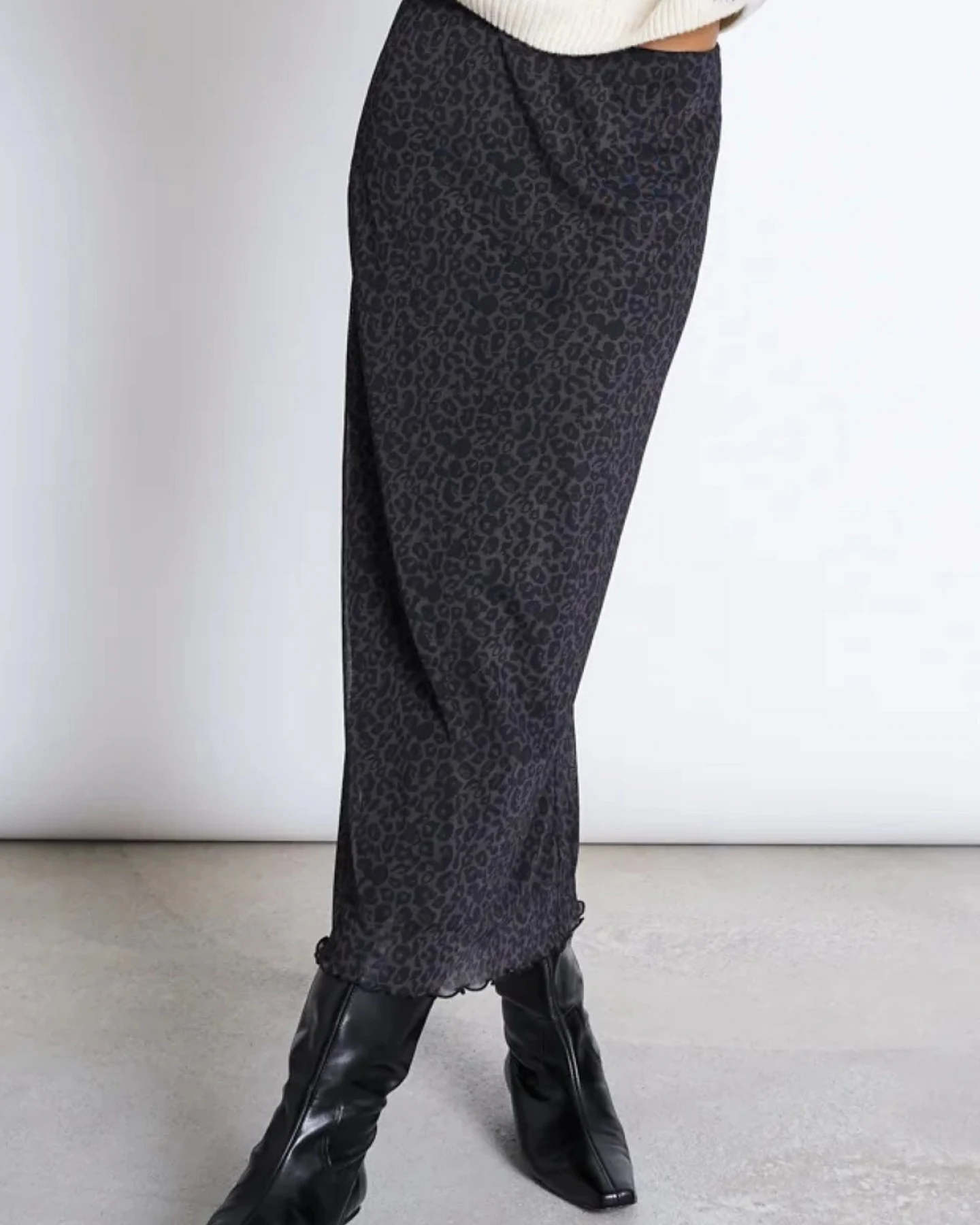 Rock Smuk Leo Print Braun – Ansicht 2