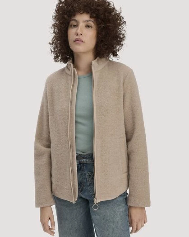 hessnatur Wollfleece Jacke Regular aus reiner Bio-Merinowolle