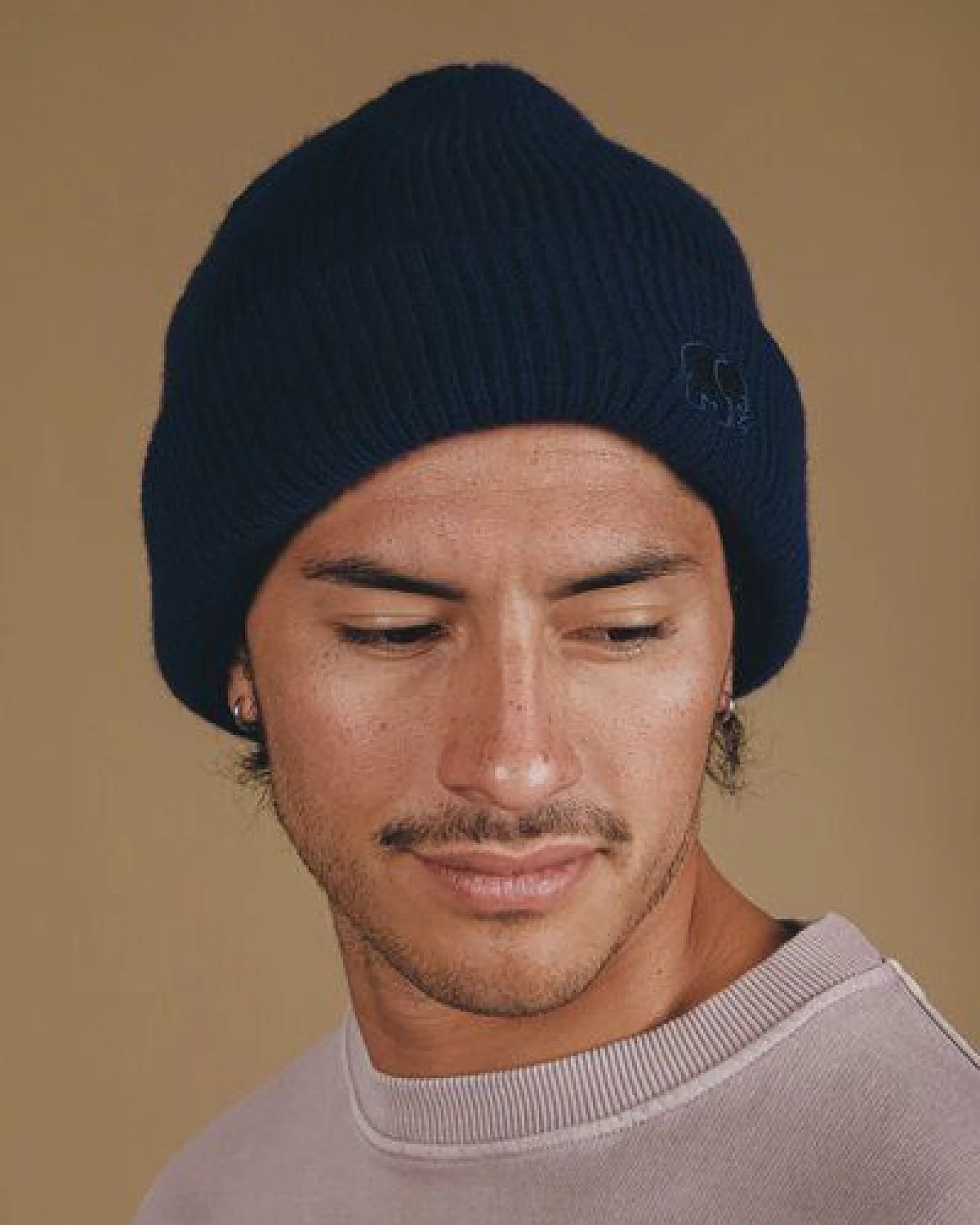 Trendsplant Campana Cuff Beanie Navy – Ansicht 2