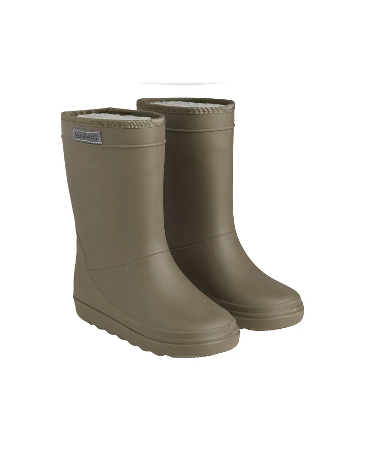 Kinder Thermo Gummistiefel mit Schurwoll-Fell ivy green Gr.25