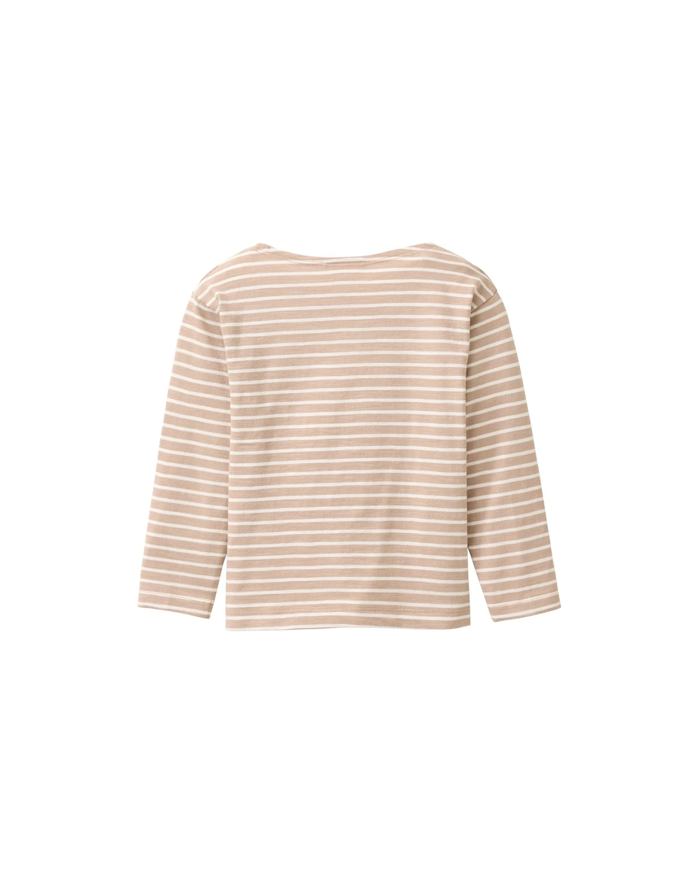 People Wear Organic Langarm-Shirt taupe geringelt 110/116 – Ansicht 2