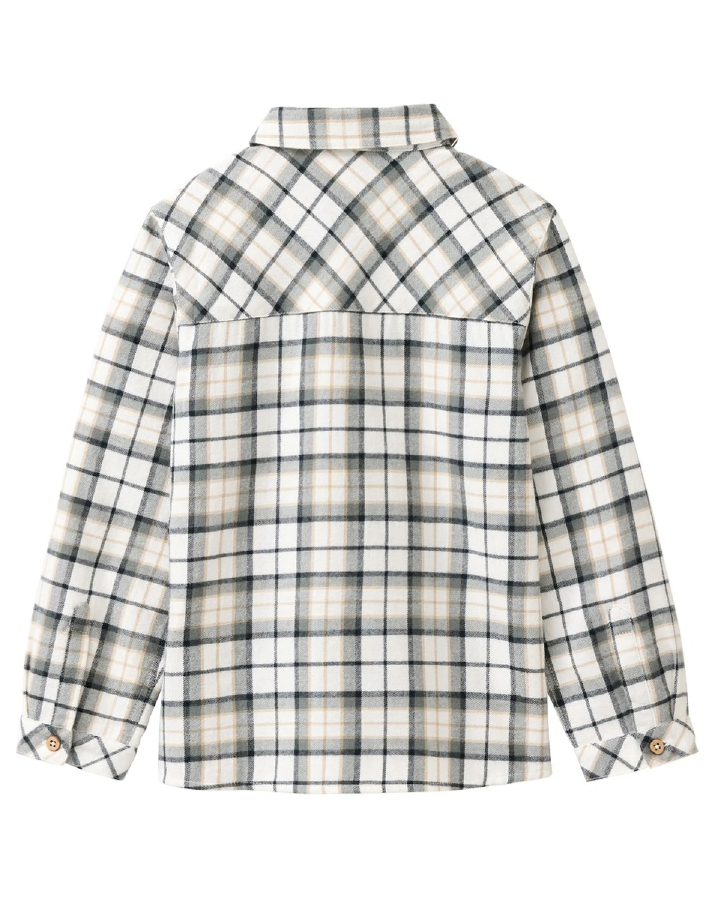 People Wear Organic Flanell-Hemd natur kariert 122/128 – Ansicht 2