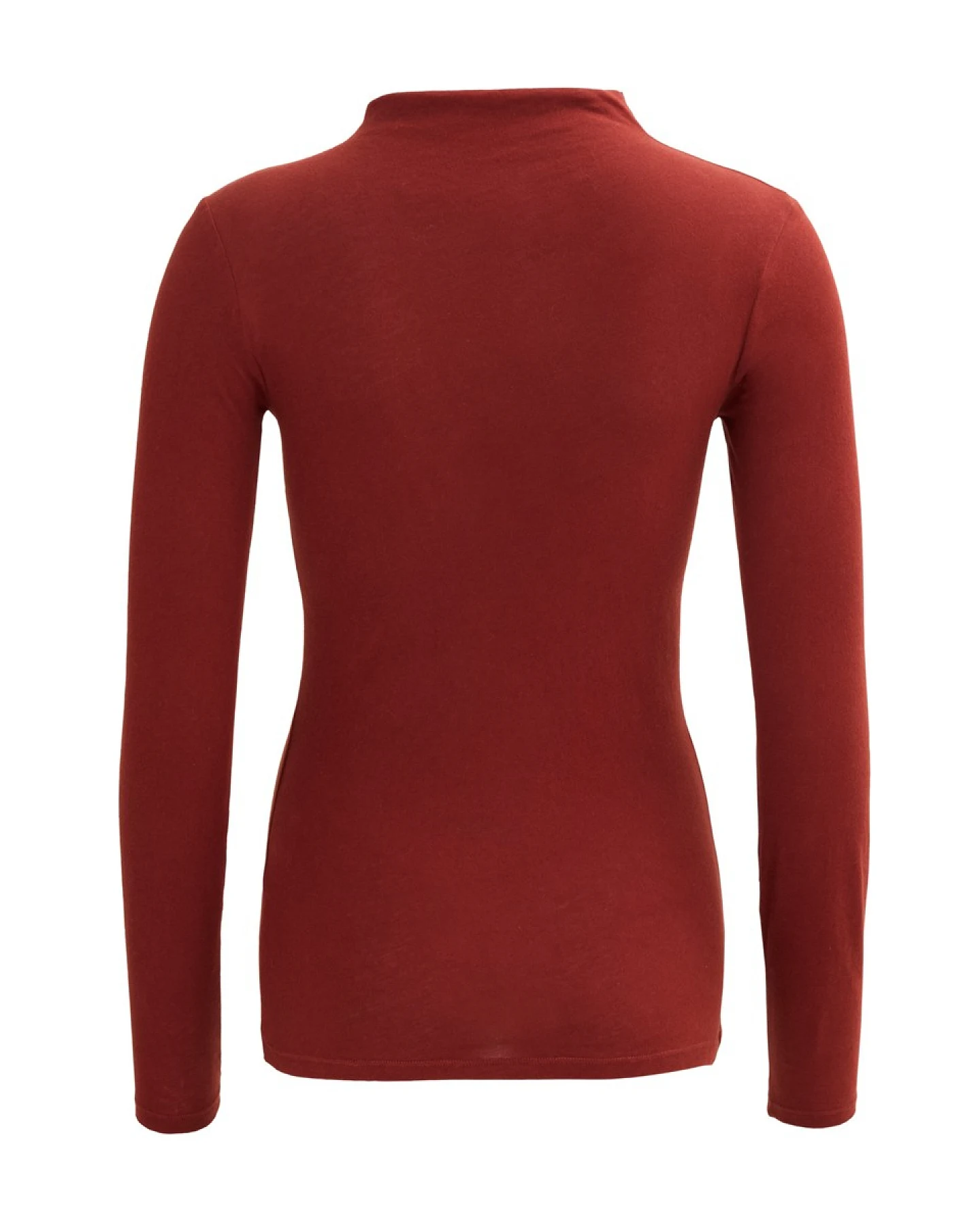 People Wear Organic Langarm-Shirt Rollkragen terrakotta XS – Ansicht 2