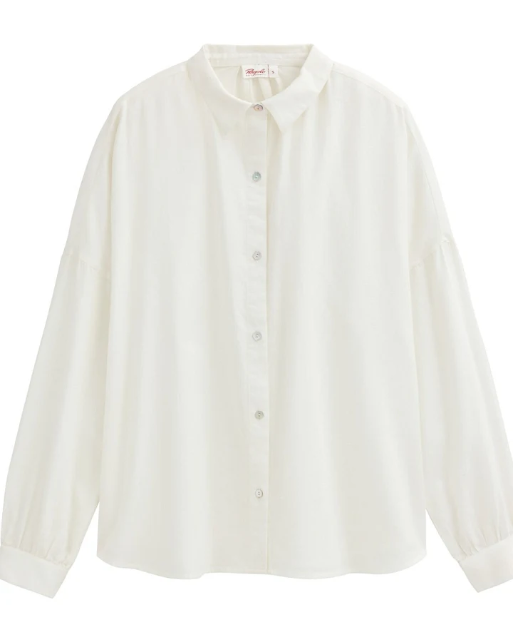 People Wear Organic Langarm-Bluse weiß XS