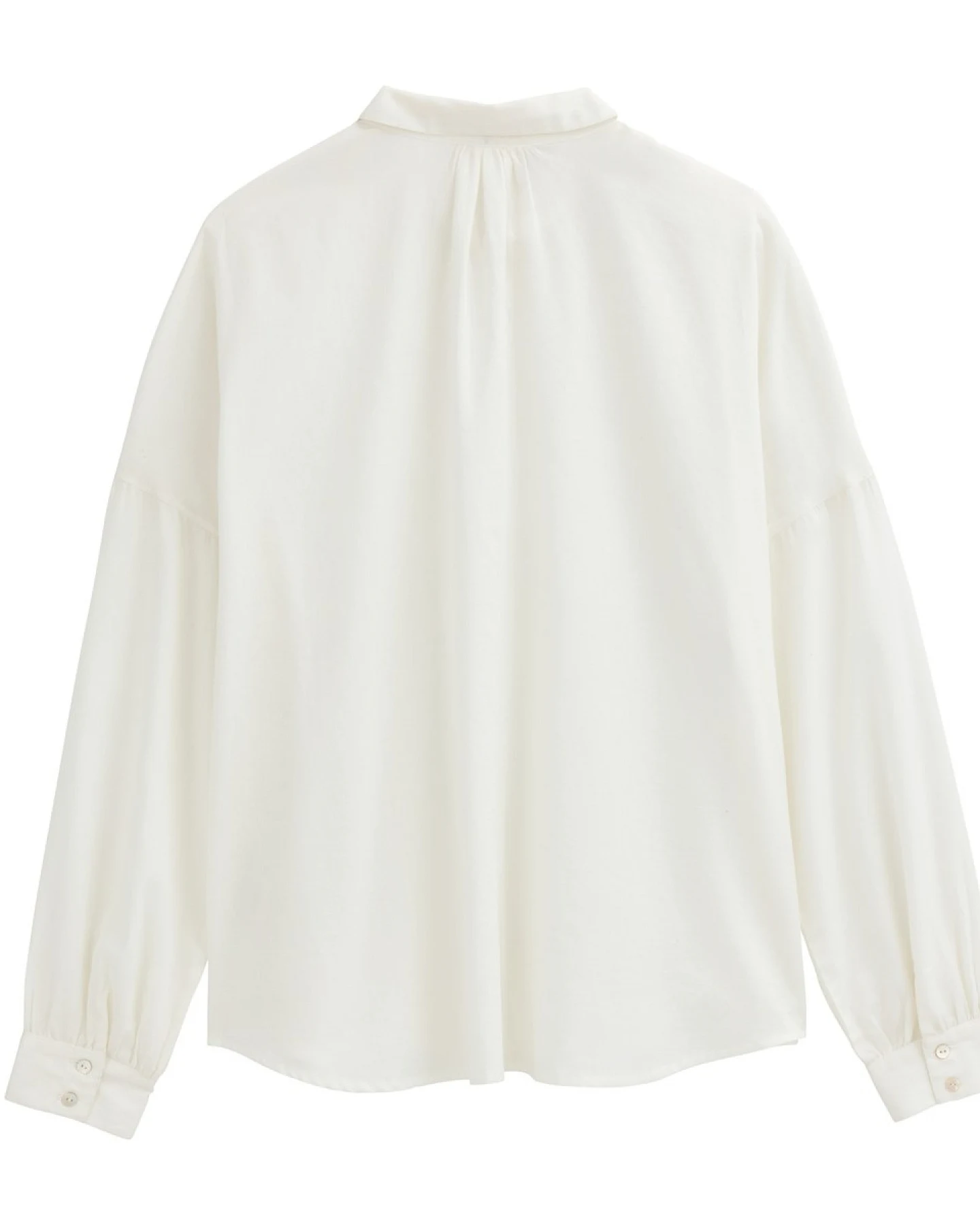 People Wear Organic Langarm-Bluse weiß S – Ansicht 2