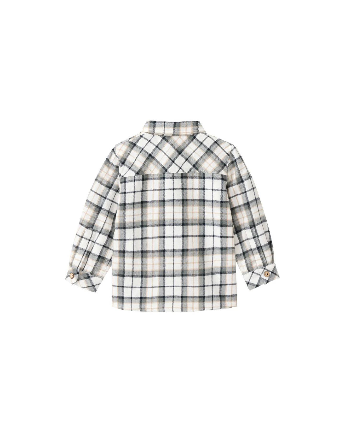 People Wear Organic Flanell-Hemd natur kariert 86/92 – Ansicht 2