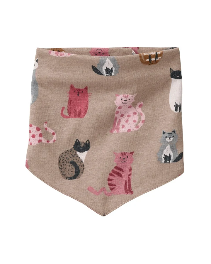 People Wear Organic Halstuch Katzen taupe one size