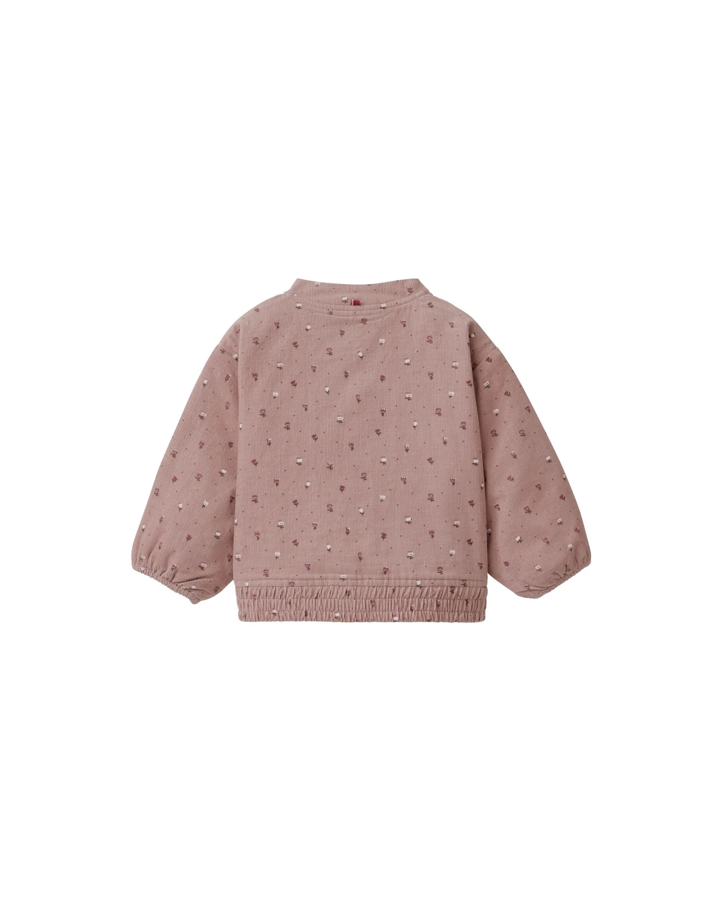 People Wear Organic Feinkord-Jacke Blümchen altrosa 74/80 – Ansicht 2