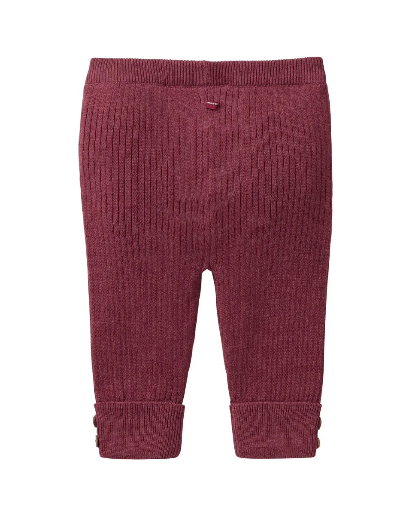 People Wear Organic Strick-Hose bordeaux mélange 62/68 – Ansicht 2