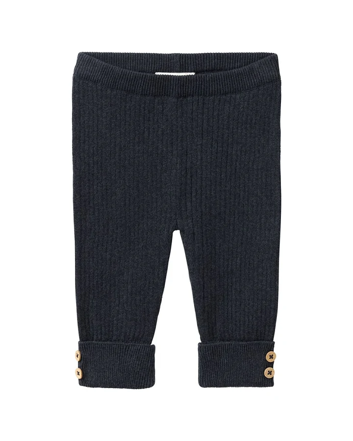 People Wear Organic Strick-Hose dunkelblau mélange 74/80