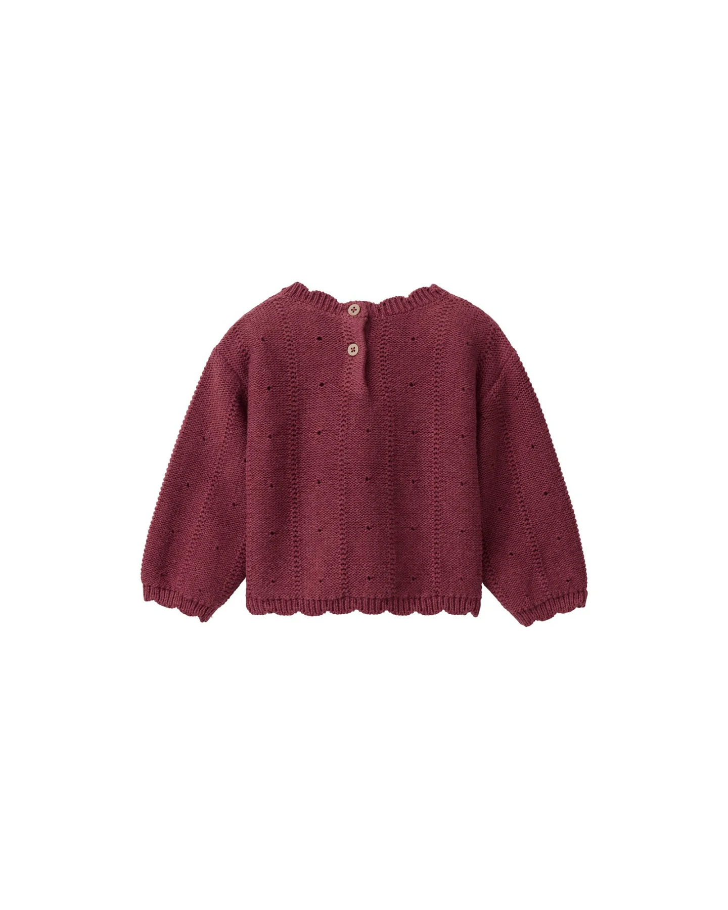 People Wear Organic Strick-Pullover bordeaux mélange 74/80 – Ansicht 2