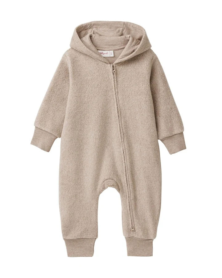 People Wear Organic Fleece-Overall dunkelsand mélange 50/56