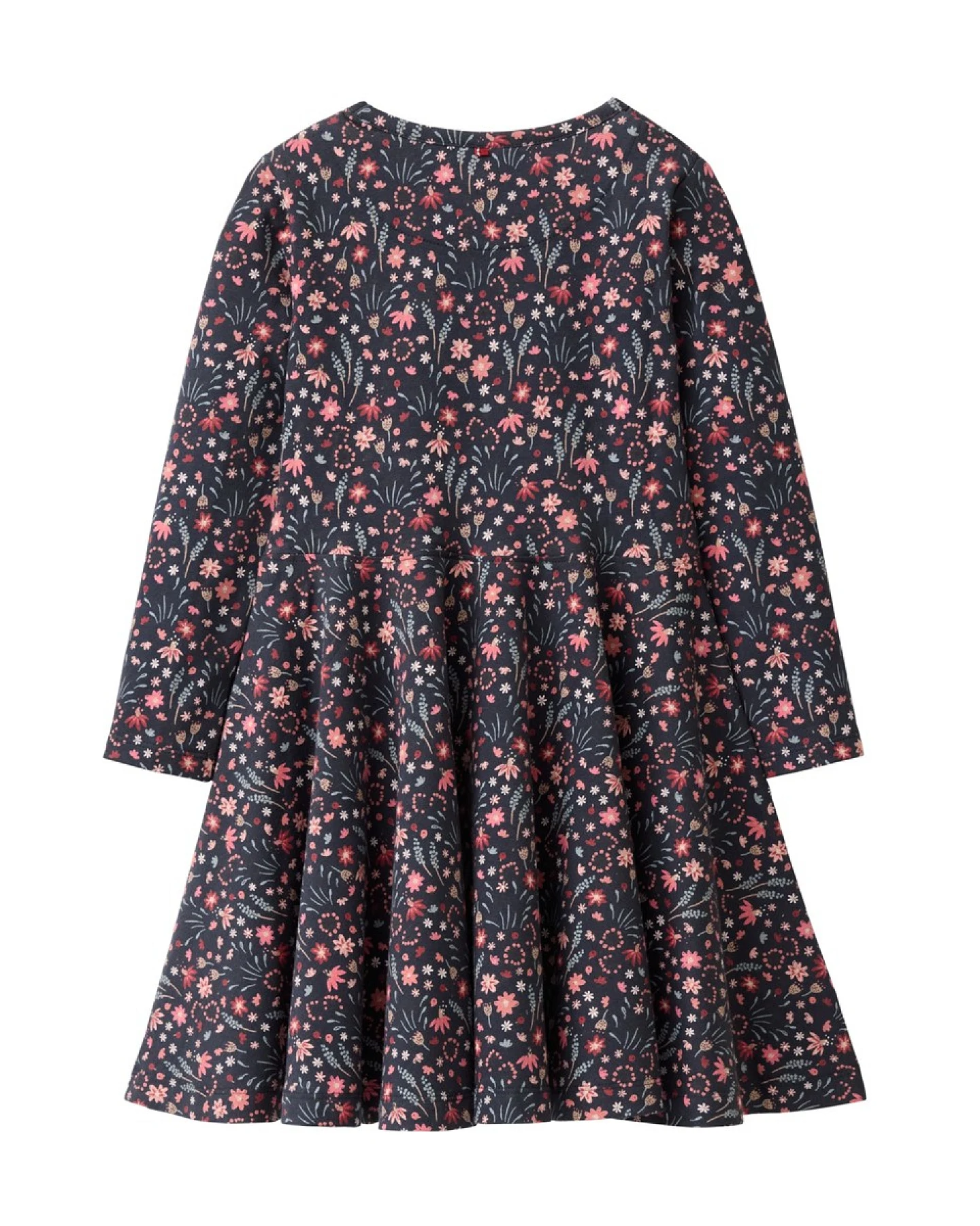 People Wear Organic Langarm-Kleid Mille Fleurs dunkelblau 104 – Ansicht 2