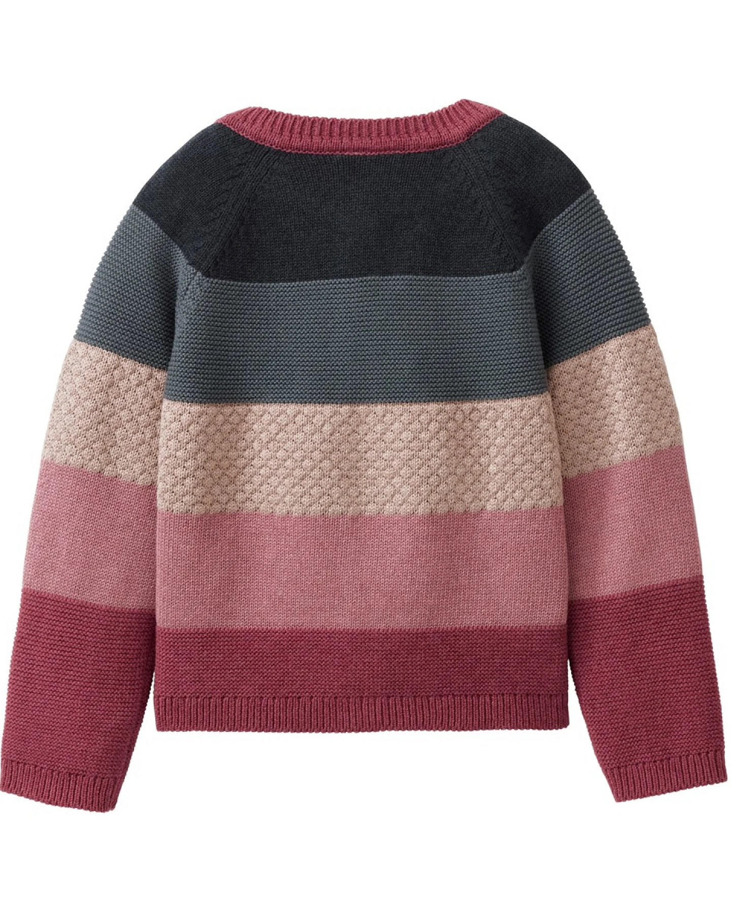 People Wear Organic Strick-Jacke bunt geringelt 110/116 – Ansicht 2