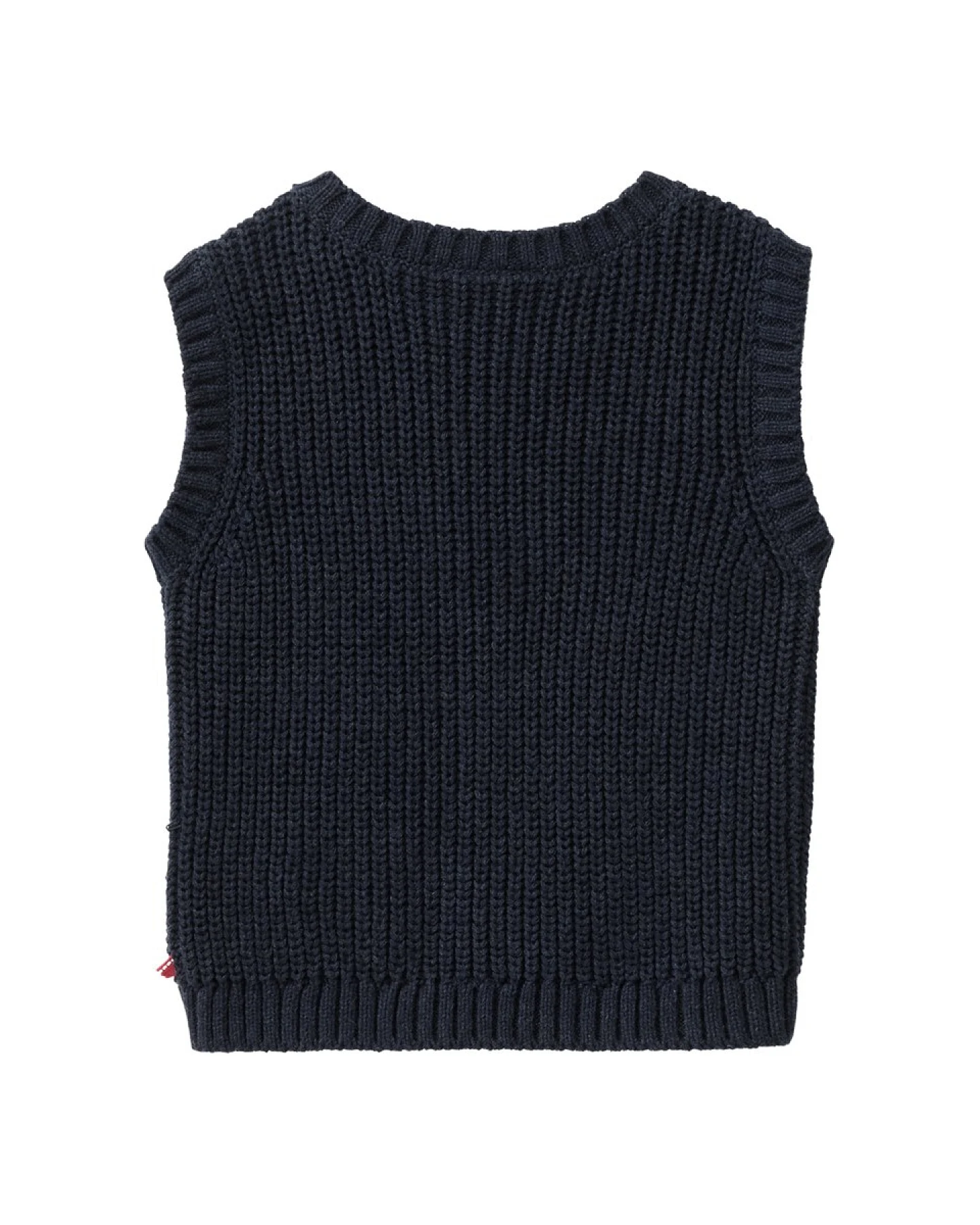 People Wear Organic Strick-Pullunder dunkelblau mélange 74/80 – Ansicht 2