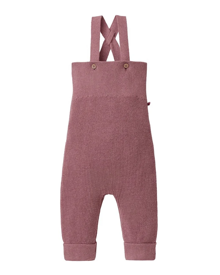 People Wear Organic Strick-Latzhose beere mélange 62/68
