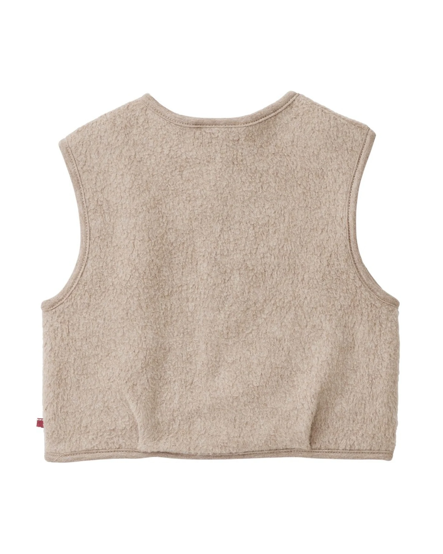 People Wear Organic Fleece-Weste dunkelsand mélange 74/80 – Ansicht 2