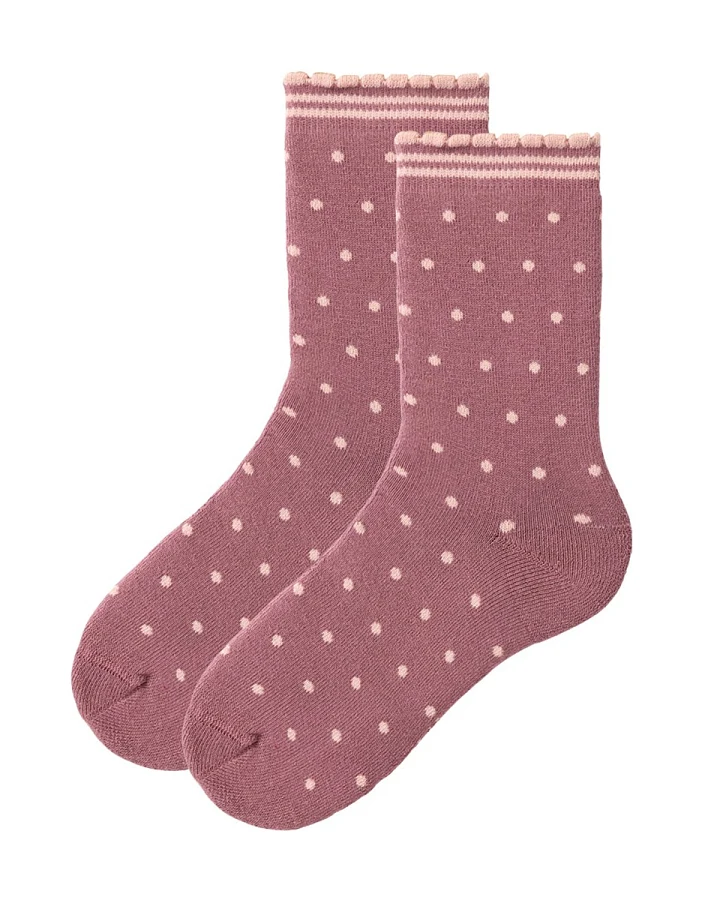 People Wear Organic Frottee-Socken altrosa gepunktet Gr. 31-33
