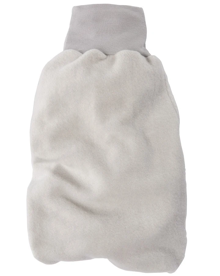 Cosilana Strampelsack Wolle-Baumwolle Fleece grau Länge 50 cm