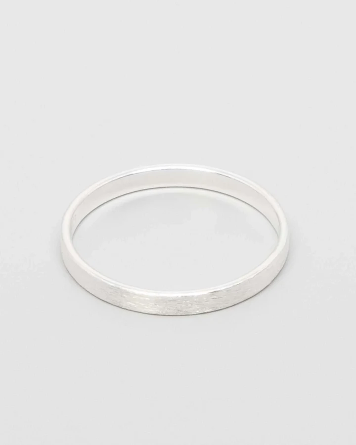 fejn Damen vegan Band Ring Satin Silber