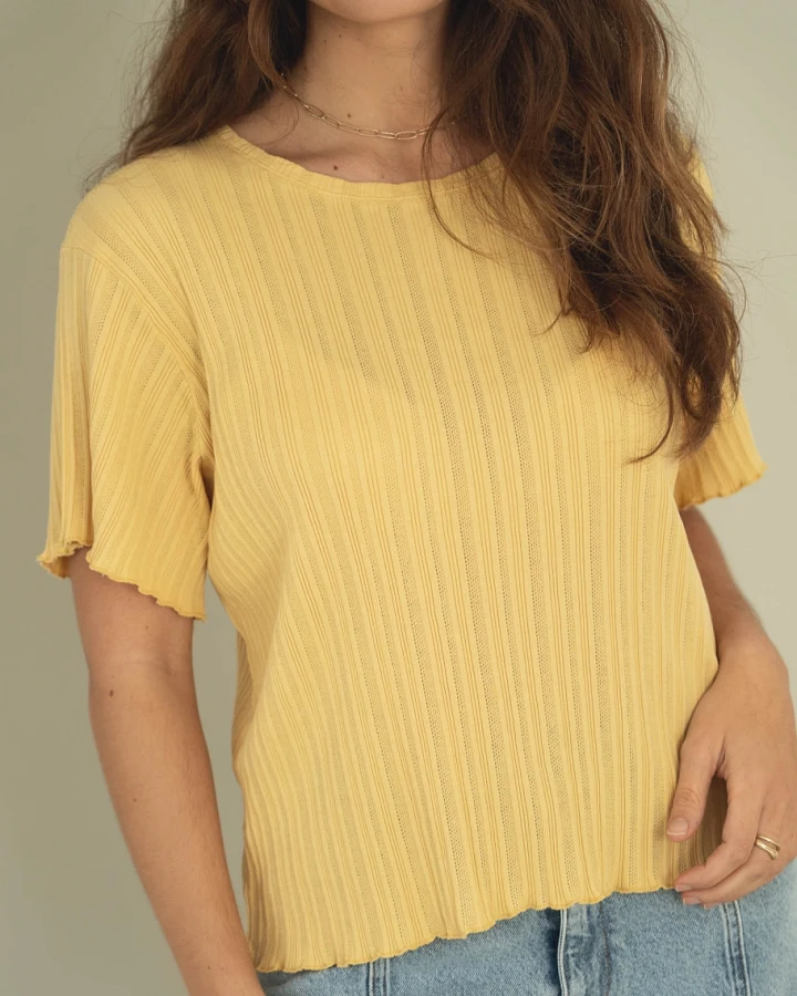 Näz Damen vegan T-Shirt Dawn Gelb