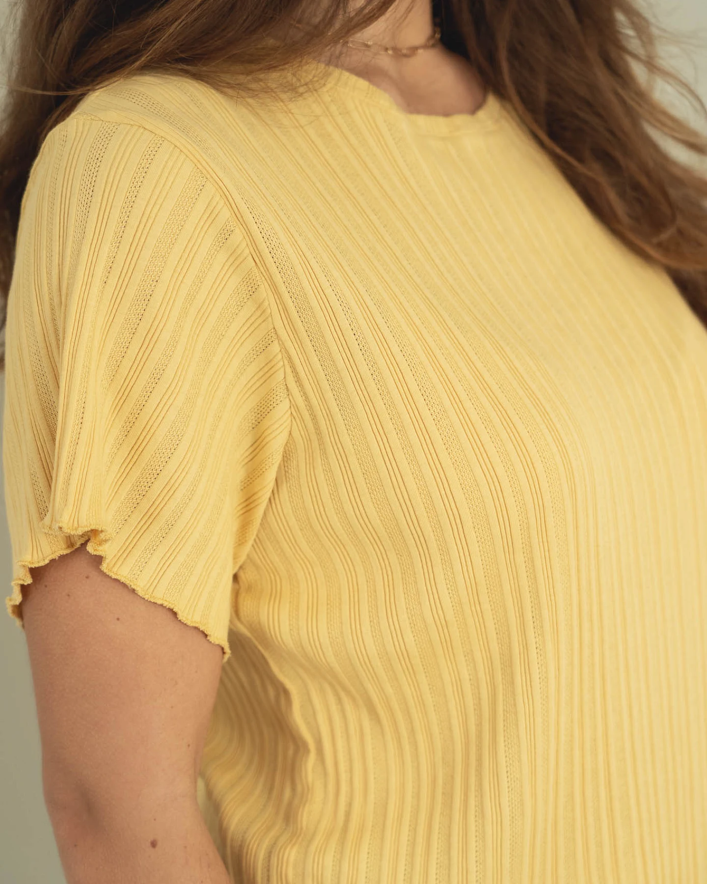 Näz Damen vegan T-Shirt Dawn Gelb – Ansicht 2