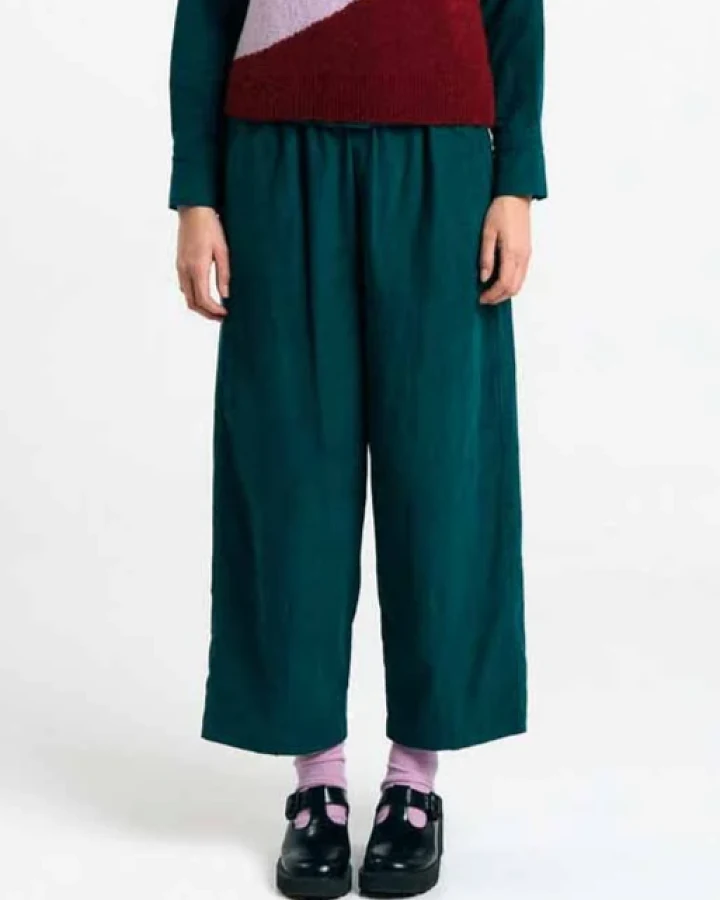 SUITE13LAB Damen vegan Hose Avis In Dunkelgrün