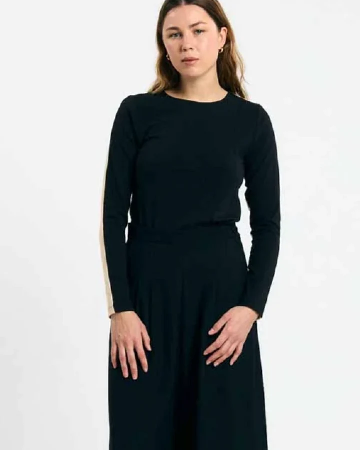 SUITE13LAB Damen vegan Top Balao Bicolor Schwarz