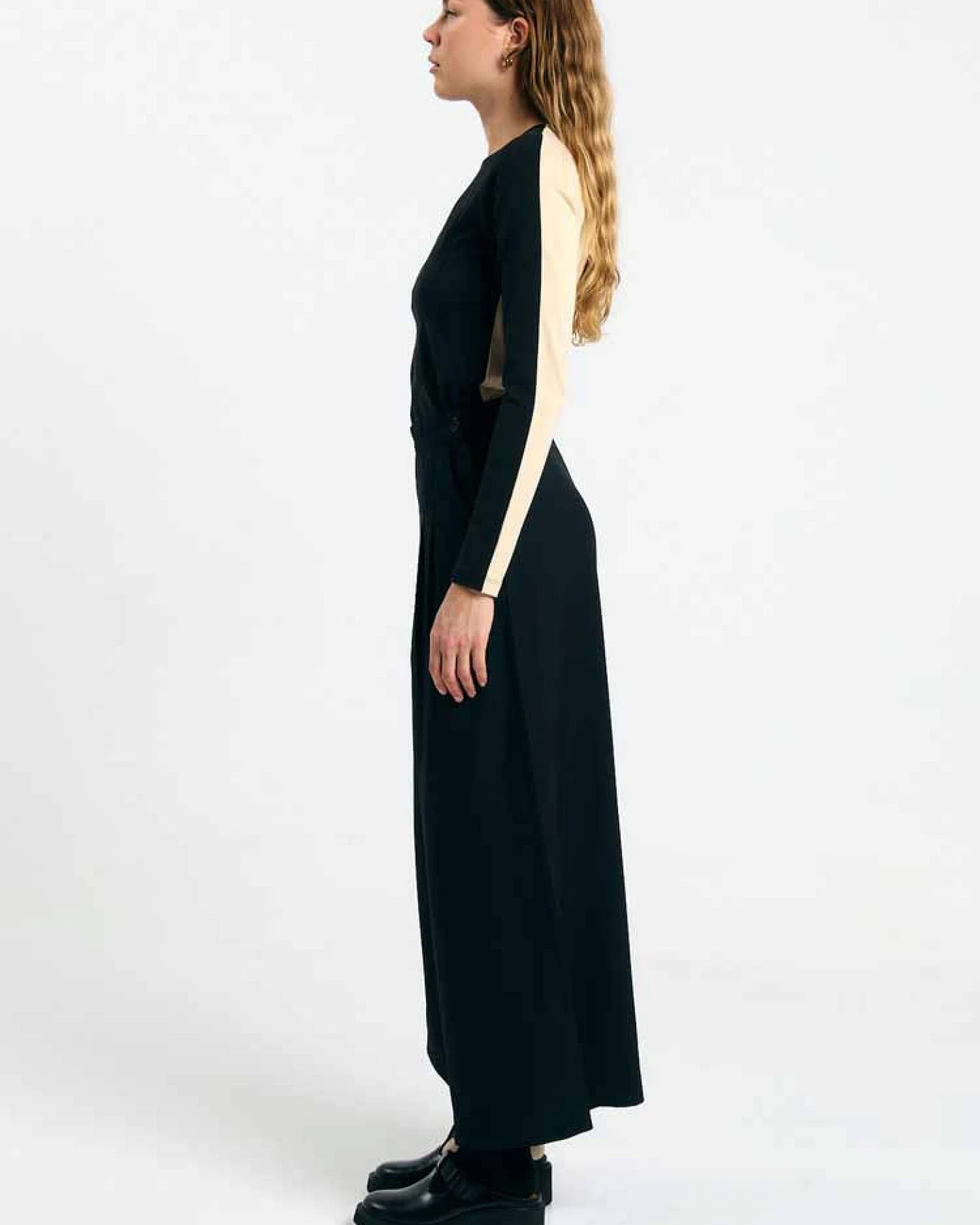 SUITE13LAB Damen vegan Top Balao Bicolor Schwarz – Ansicht 2