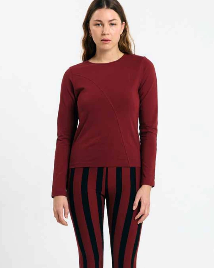 SUITE13LAB Damen vegan Top Balao Bicolor Brick