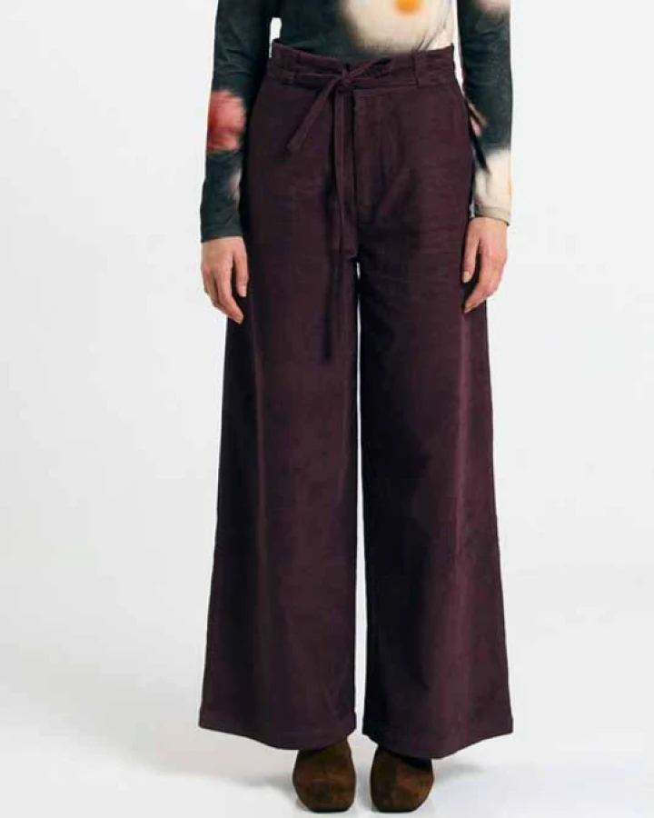 SUITE13LAB Damen vegan Hose Silves Cord Braun