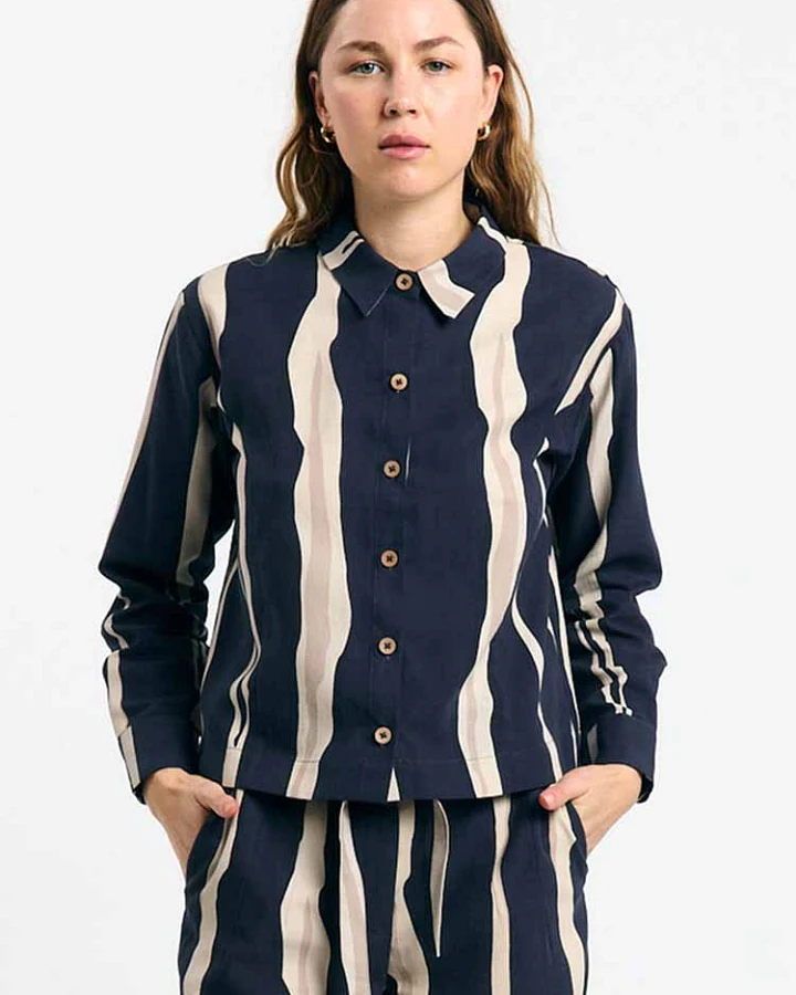 SUITE13LAB Damen vegan Shirt Lisboa Flysch Print