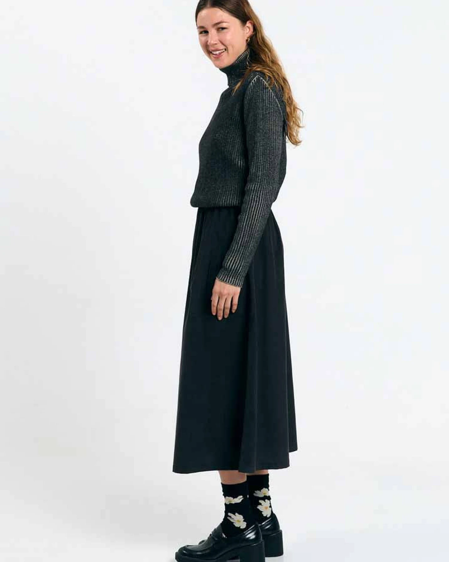 SUITE13LAB Damen vegan Rock Dax Schwarz – Ansicht 2