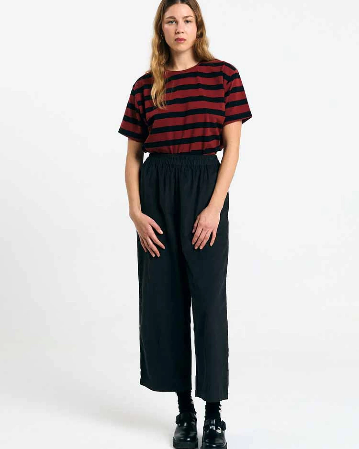 SUITE13LAB Damen vegan Top Isquia Stripes Brick – Ansicht 2