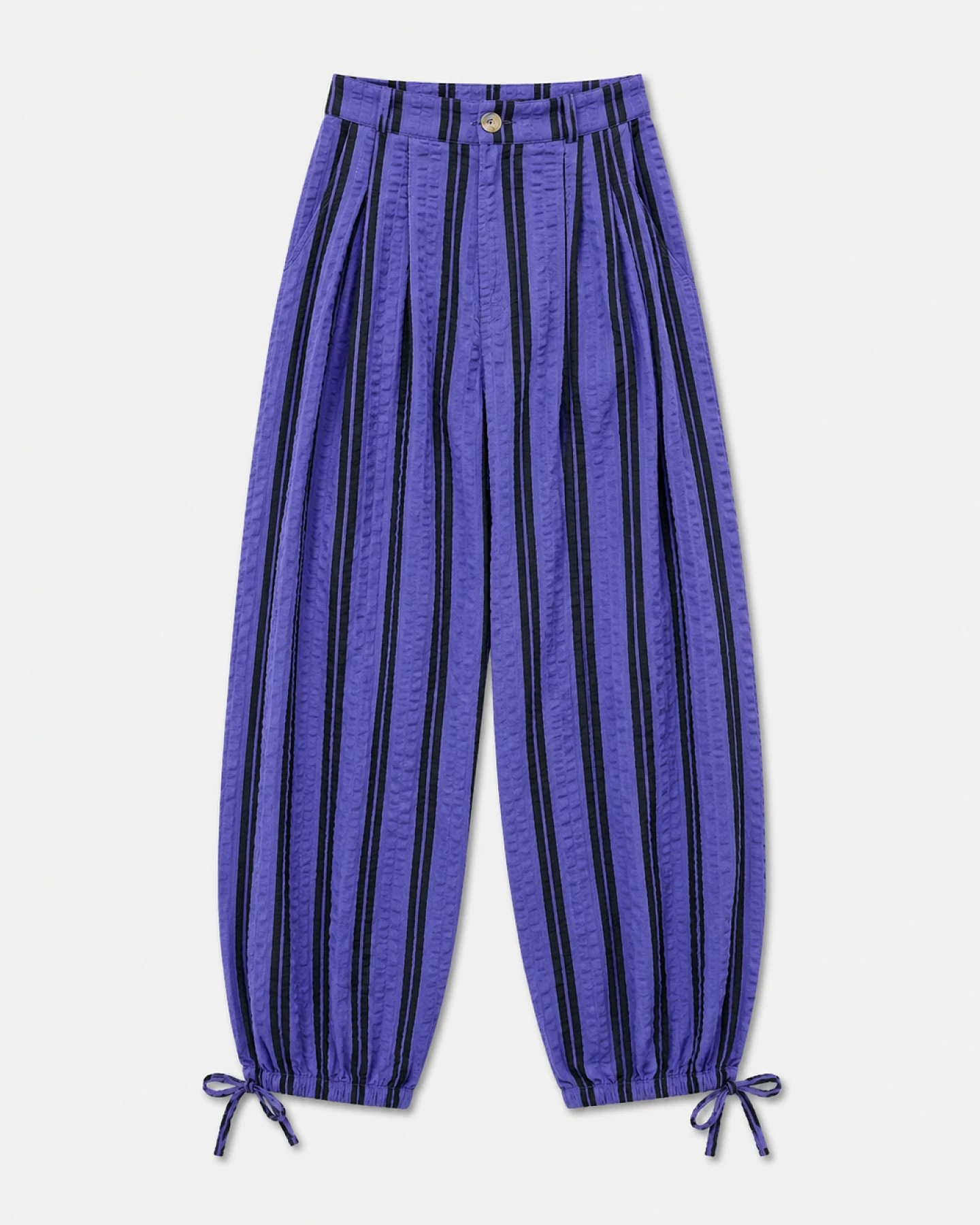 SUITE13LAB Damen vegan Hose Nazare Stripes Blau – Ansicht 2