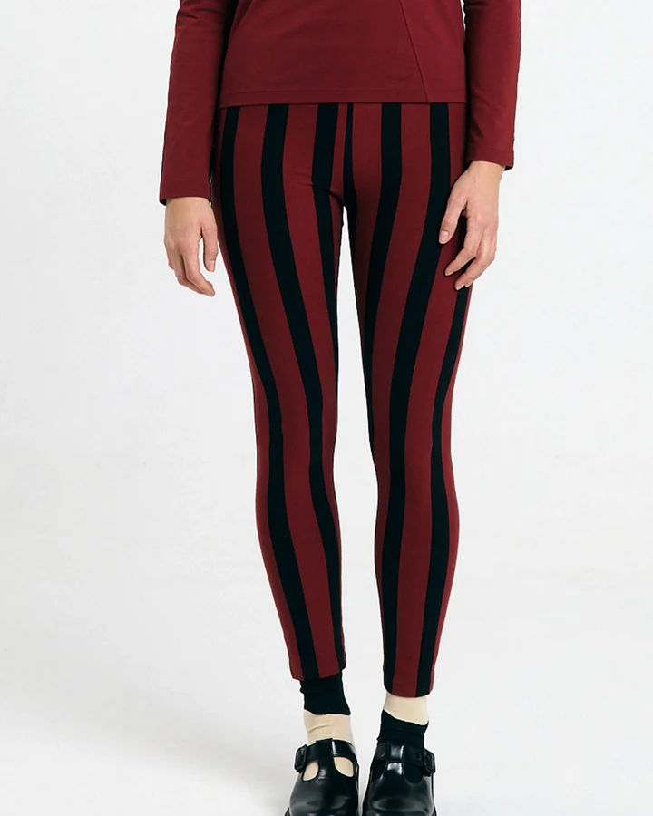 SUITE13LAB Damen vegan Leggings Ulmo Stripes Brick