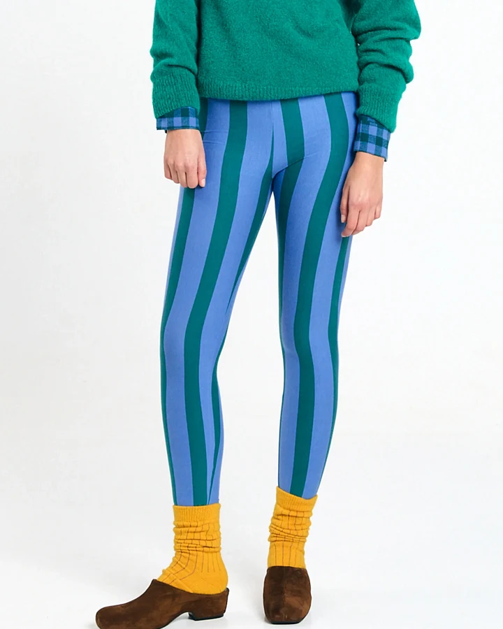 SUITE13LAB Damen vegan Leggings Ulmo Stripes Grün