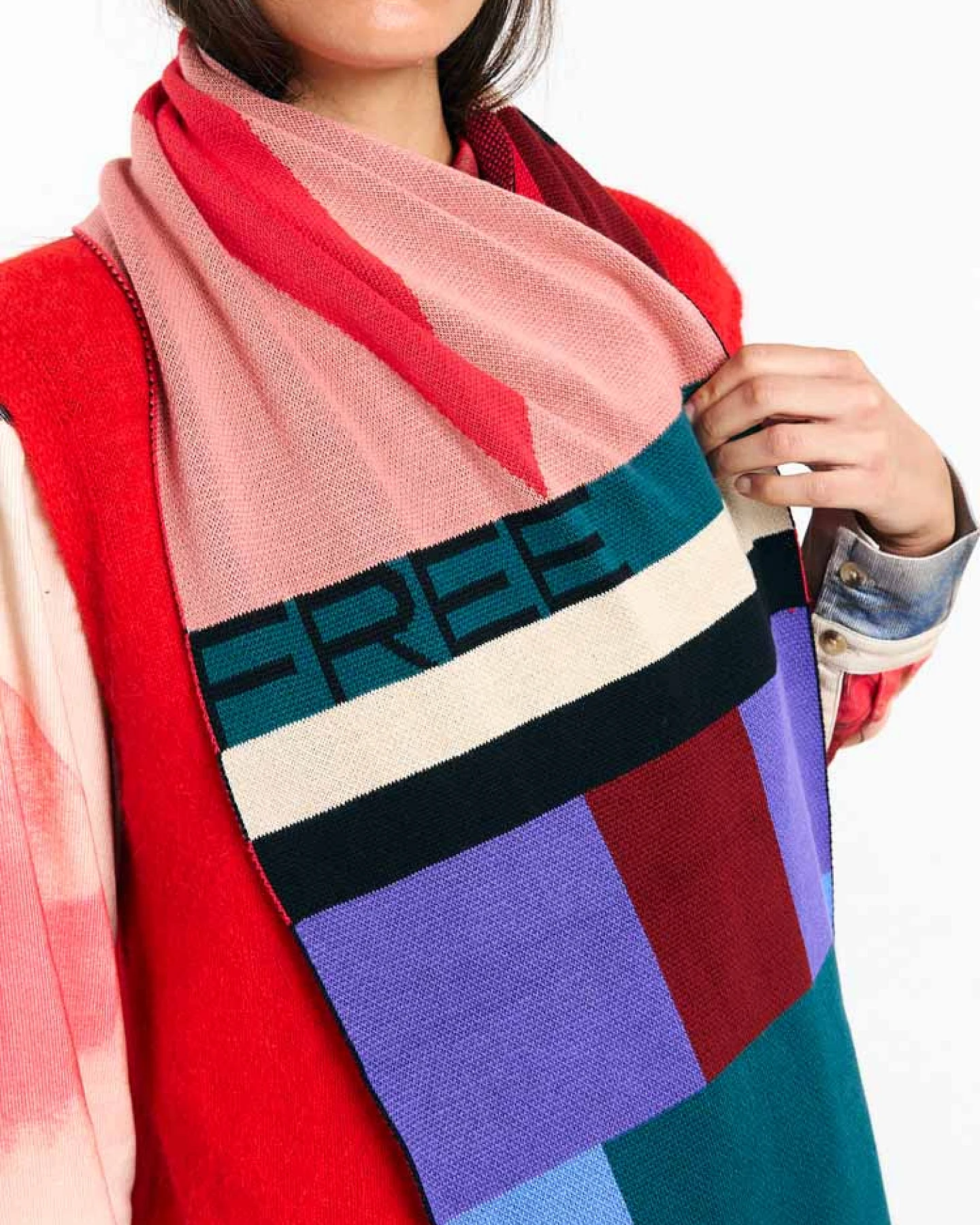 SUITE13LAB Damen vegan Schal London Colors Mix – Ansicht 2