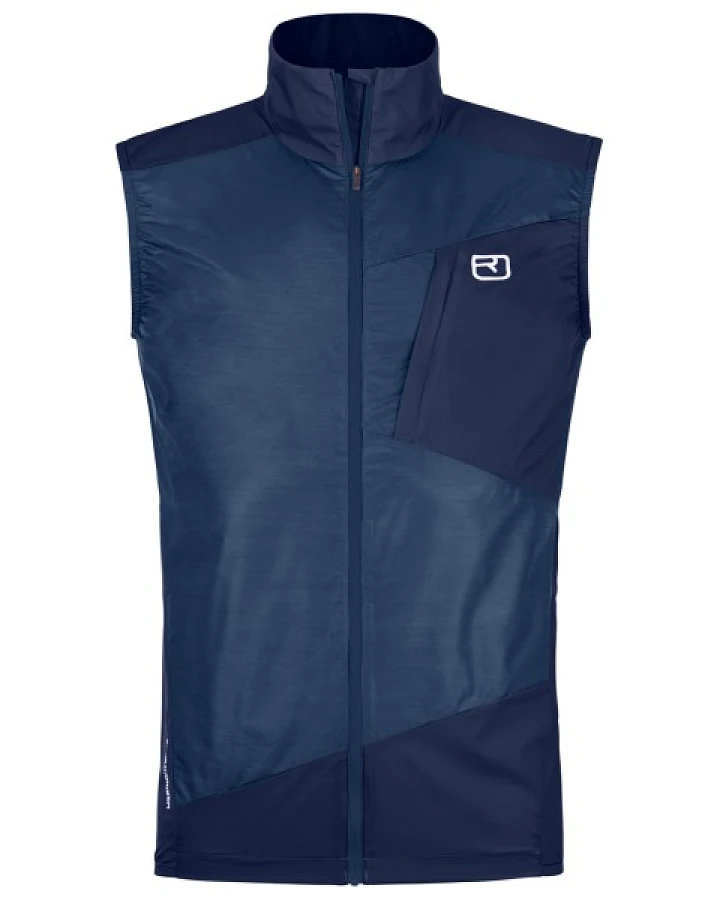 Ortovox - Trace Windbreaker Vest - Merinoweste Gr S blau