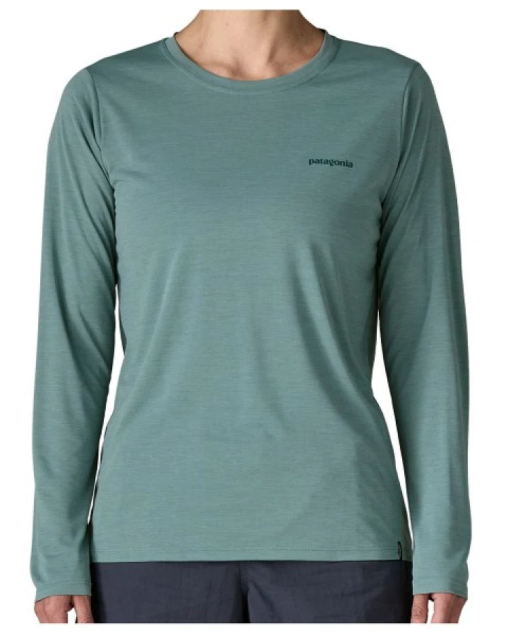 Patagonia - Women's L/S Cap Cool Daily Shirt Boardshort Logo - Funktionsshirt Gr XS türkis